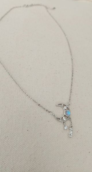 Collar plata Luna romántica dulce