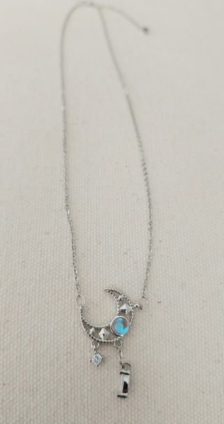 Collar plata Luna romántica dulce