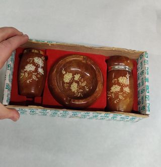 Set fumo vintage in alabastro anni '70