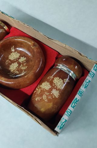 Set fumo vintage in alabastro anni '70