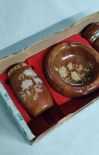 Set fumo vintage in alabastro anni '70