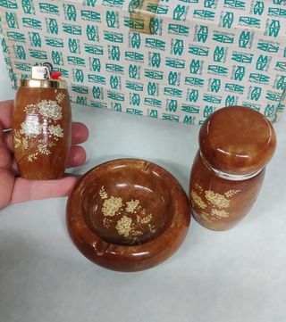 Set fumo vintage in alabastro anni '70