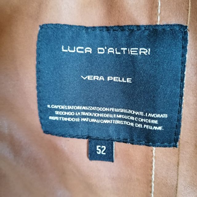 Giacca uomo scamosciata vera pelle Luca d'Altieri
