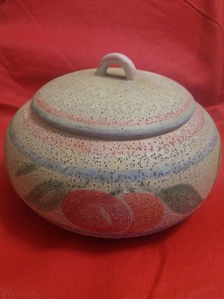 Centrotavola/biscottiera ceramica artigianale