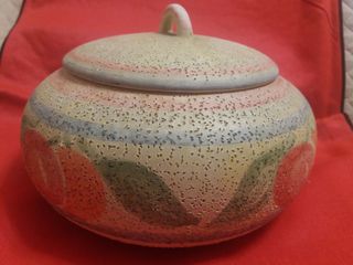 Centrotavola/biscottiera ceramica artigianale