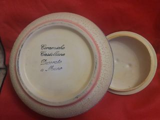 Centrotavola/biscottiera ceramica artigianale