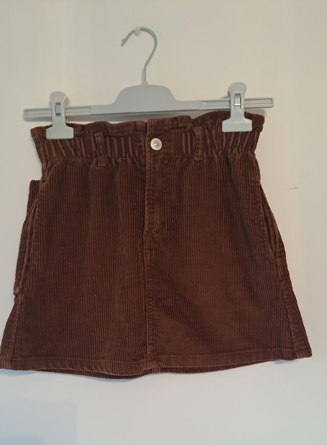 Falda niña Zara de pana, talla 10(140cm)