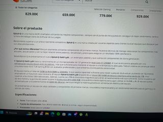 PC sobremesa torre gaming