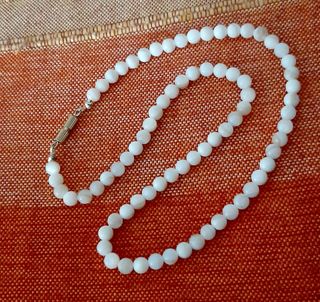 Collar  bolas cuarzo blanco unisex 
