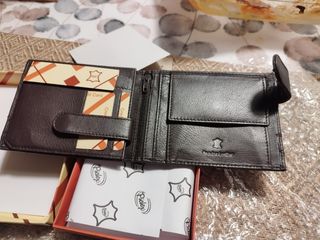 Cartera de piel auténtica 