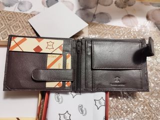 Cartera de piel auténtica 