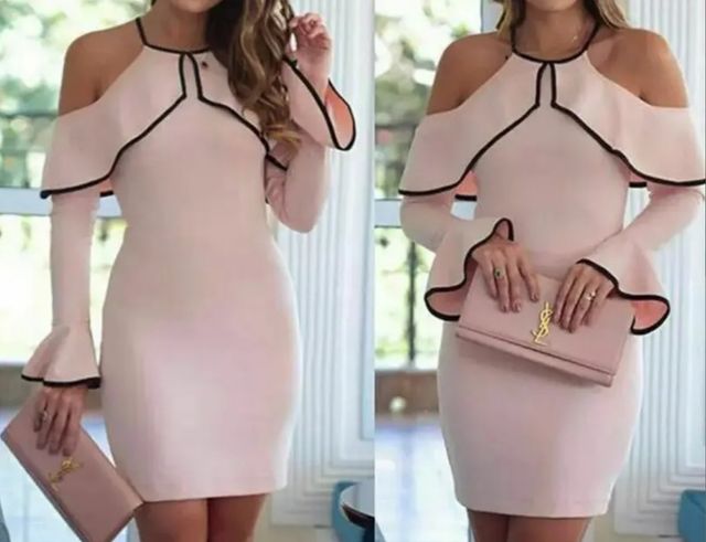 Vestido sencillo y de fiesta. 