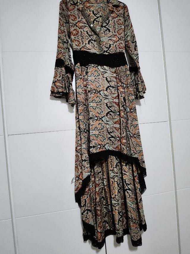 Vestido boho largo sedoso