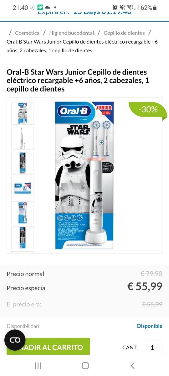 Cepillo de dientes junior