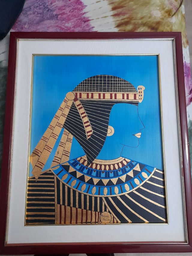 Dipinto egizio in foglia d'oro