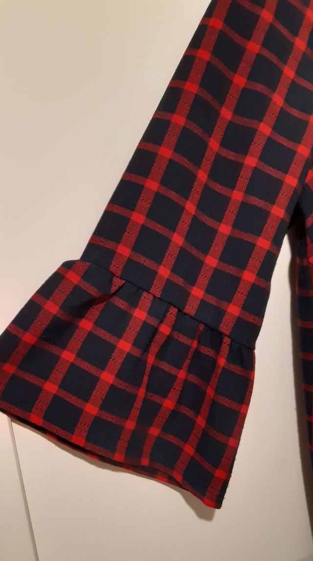 Vestido corto de cuadros