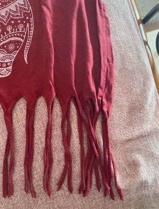 Camiseta tirantes flecos elefante