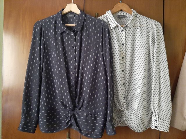 Camisas estampadas anudadas