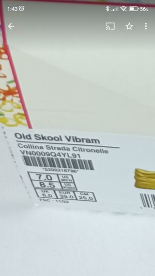 Vans Old Skool Vibram Talla 39