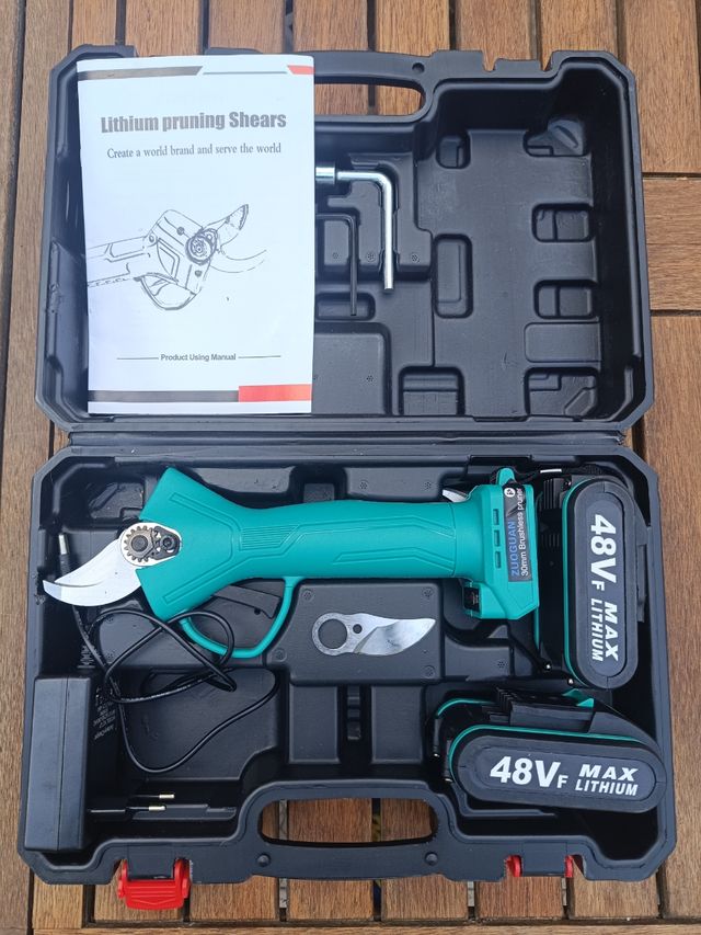 Tijeras de podar con 2 baterías