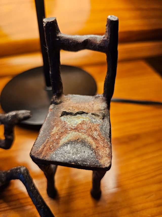 Figura Hombre tocando Violín Hierro Fundido