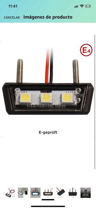 Luz de matricula 