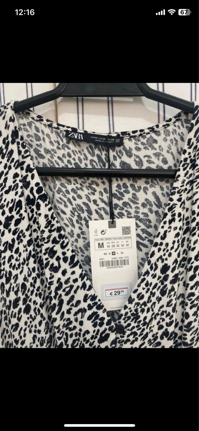 Vestido Zara corto volantes