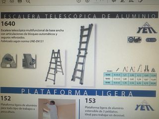 Escalera telescopica de aluminio