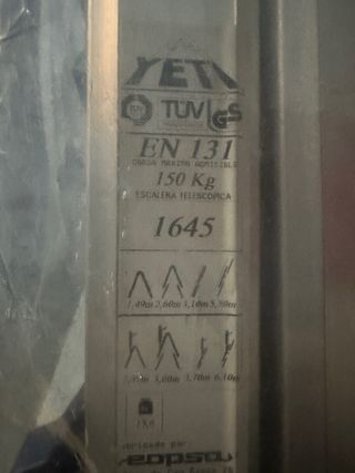 Escalera telescopica de aluminio