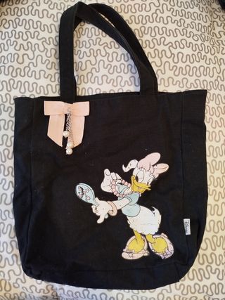 Bolso grande Disney negro con lazo