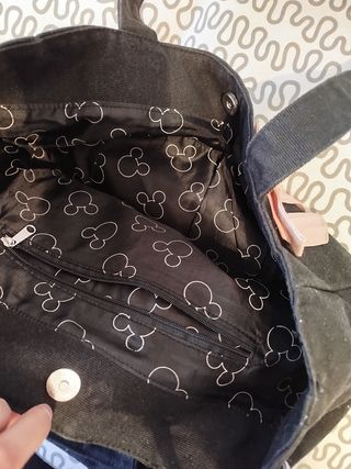 Bolso grande Disney negro con lazo