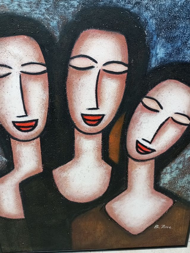 Óleo enmarcado puerta