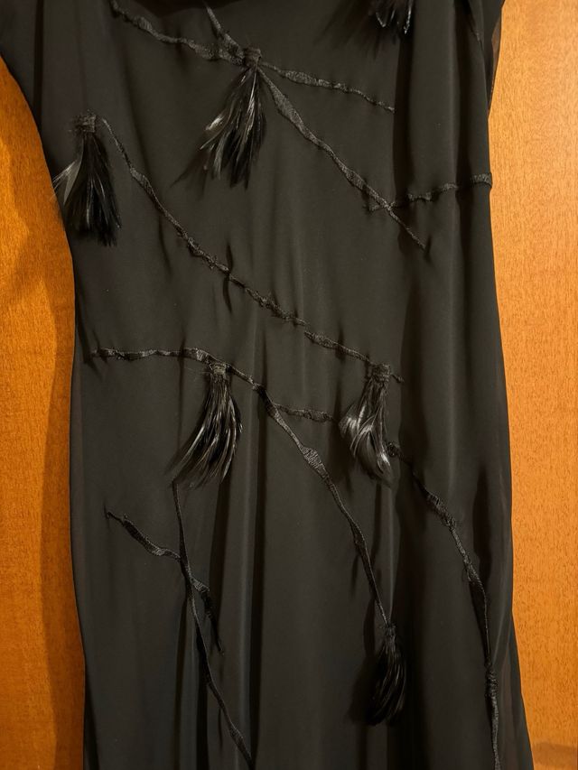 Vestito da sera lungo nero donna Luciano Pavarotti