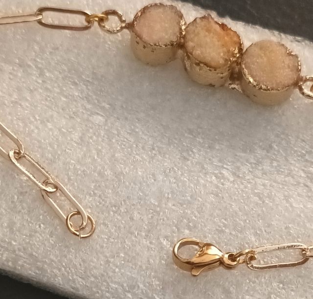 Bracciale in acciaio bagnato oro