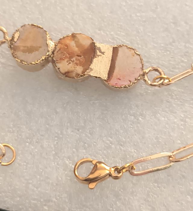 Bracciale in acciaio bagnato oro