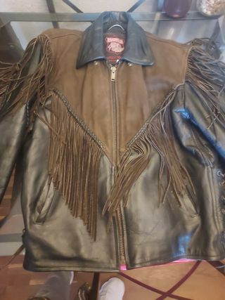 Chaqueta piel flequillos