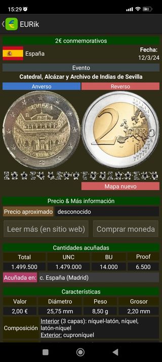 Moneda Conmemorativa 2€ España 2024