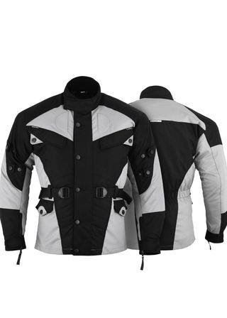 Chaqueta de moto, negro/gris claro
