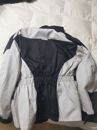 Chaqueta de moto, negro/gris claro
