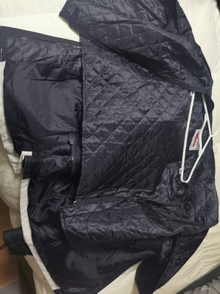 Chaqueta de moto, negro/gris claro
