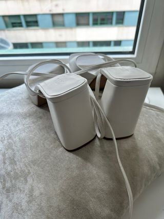 Sandalias plataforma de piel Zara