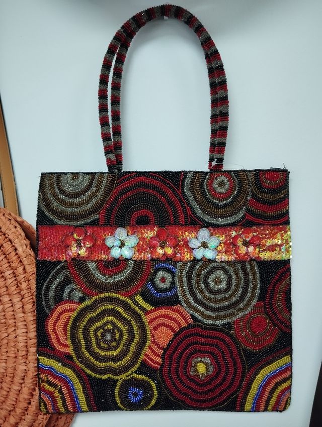 Bolso de Abalorios Floral