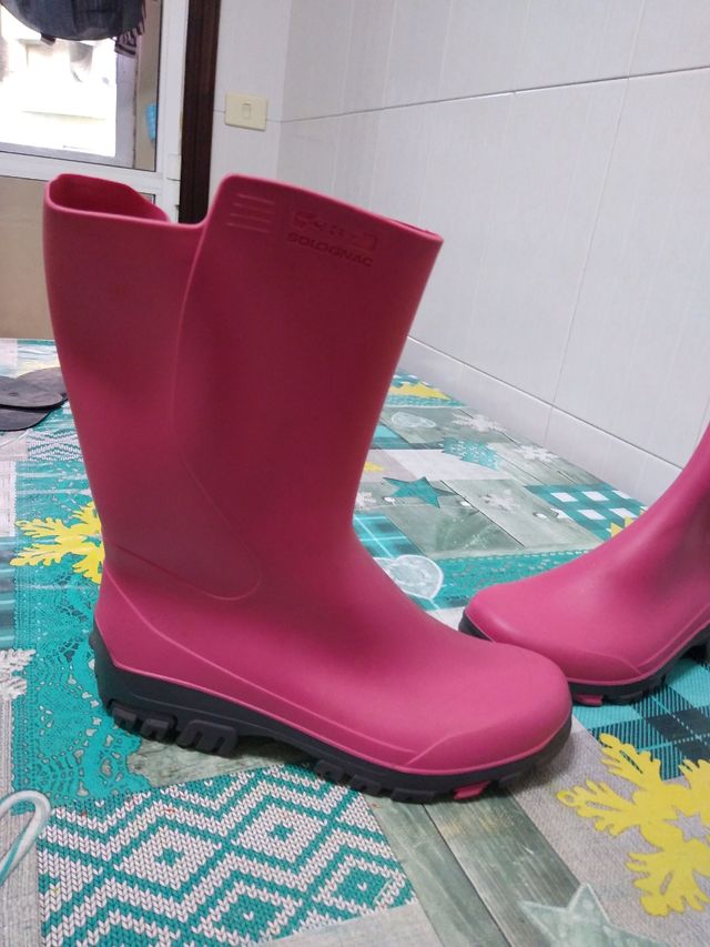 Botas de agua de mujer 37/38 rosadas de Decathlon