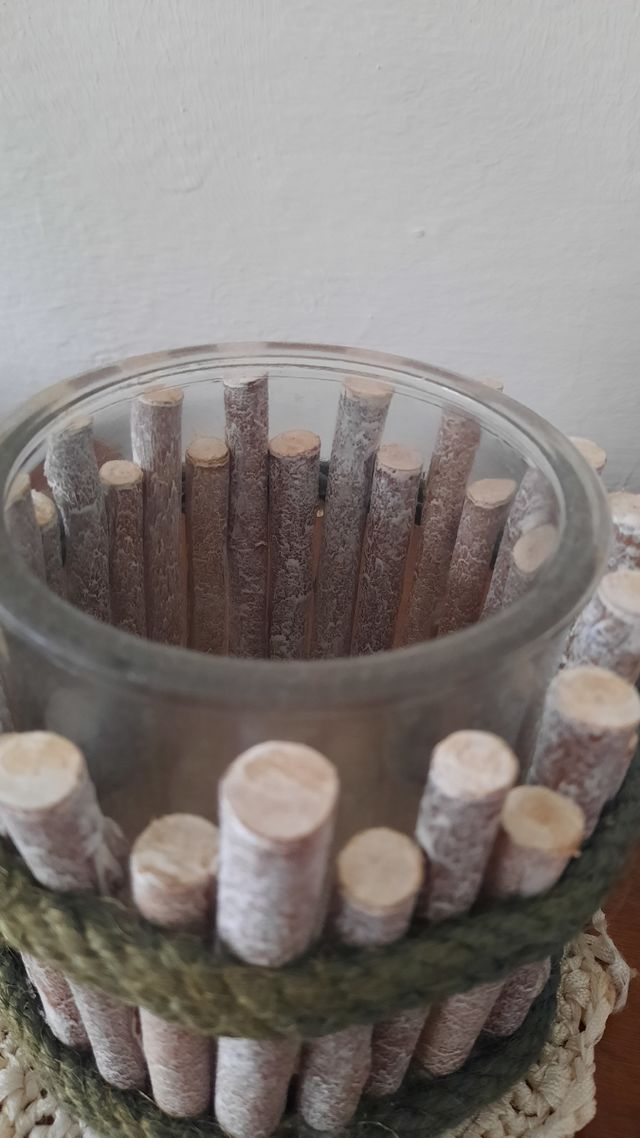 Vaso per fiori, nuovo, legno e vetro,