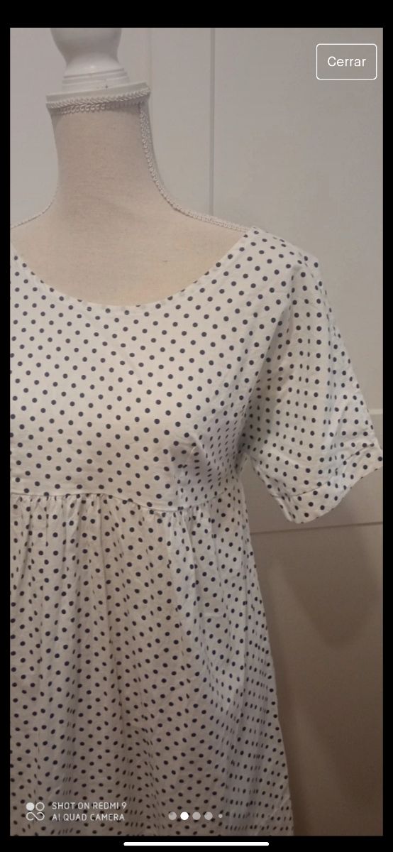 Vestido lunares 100% algodón 