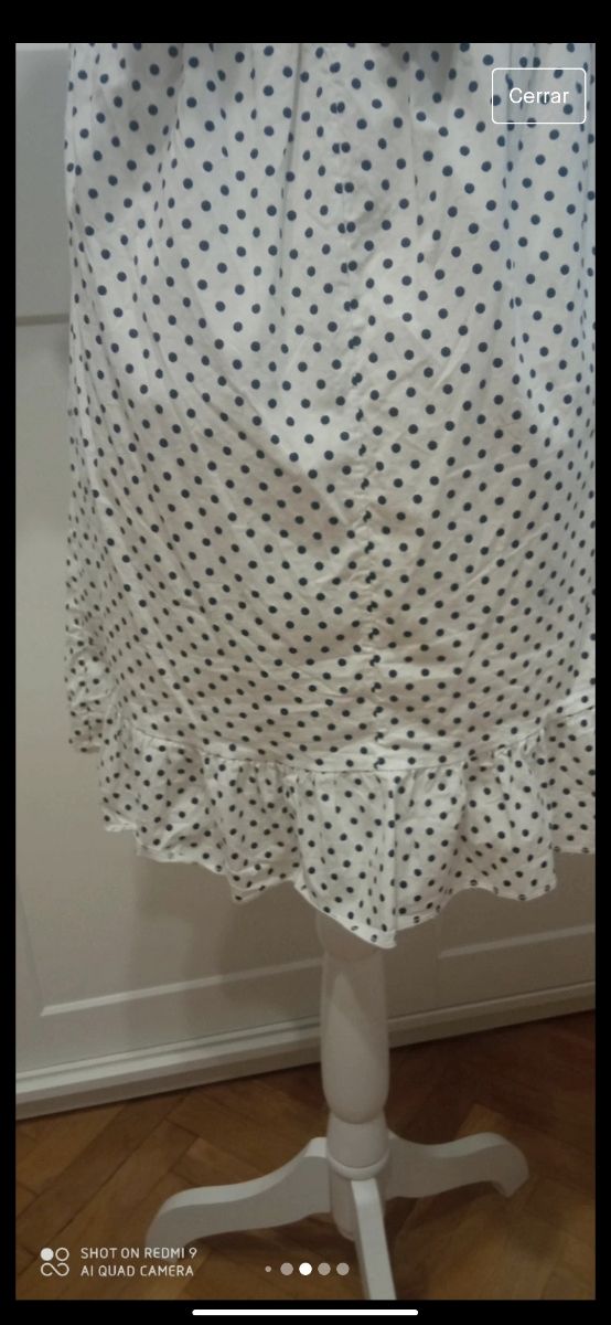 Vestido lunares 100% algodón 