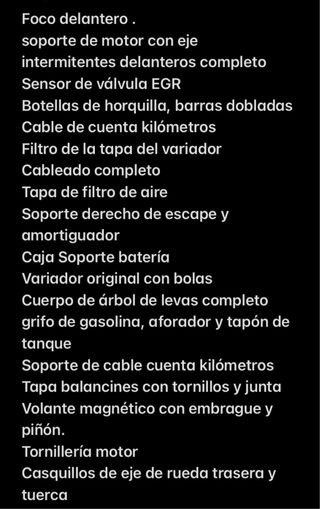 Despiece honda dylan"POR FAVOR LEER FOTOS"