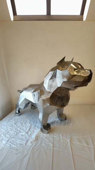 Americanbully escultura lámpara led