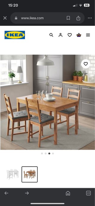 mesa, pino, 120x75 cm (IKEA JOKKMOKK)