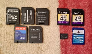4 Tarjetas SD + 5 Adaptadores por 10€